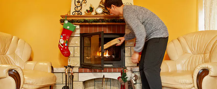 Rusted Metal Fireplace Restoration in Sumter, South Carolina